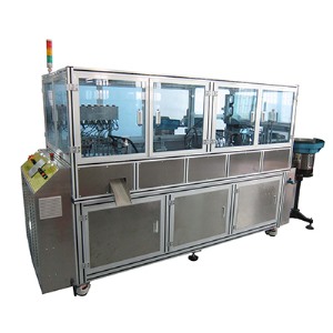 Cosmetic component assembly and inspection machine
